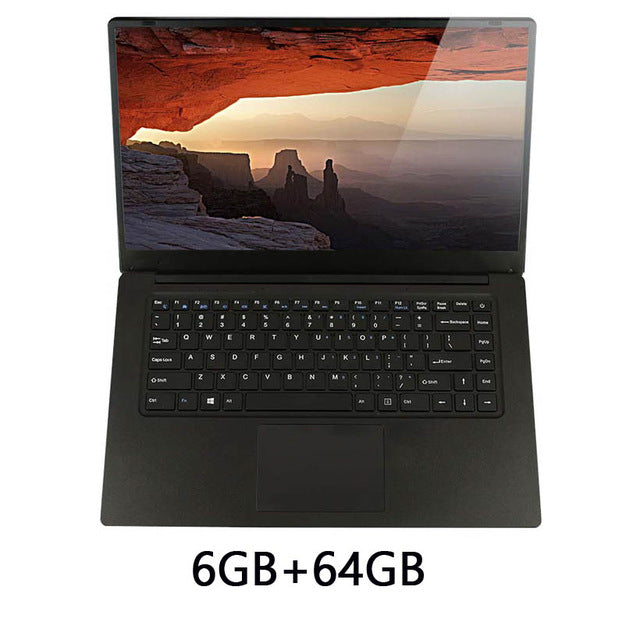 15.6inch Intel Quad Core 6GB DDR3 64GB 128GB 256GB SSD Option 1920*108P IPS Screen Windows 10 Ultrabook Laptop Notebook Computer