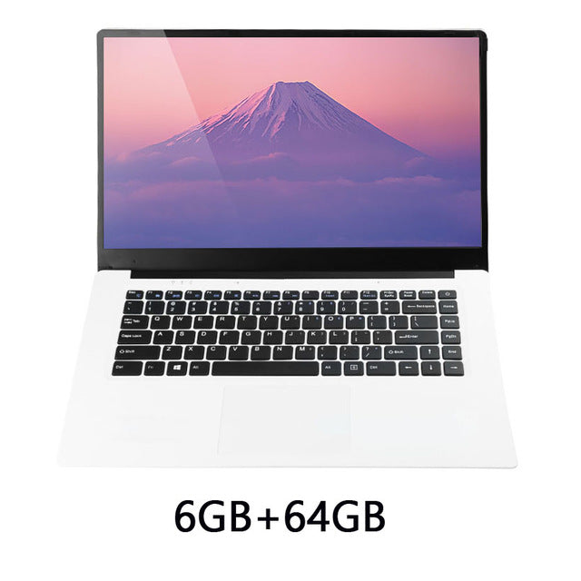 15.6inch Intel Quad Core 6GB DDR3 64GB 128GB 256GB SSD Option 1920*108P IPS Screen Windows 10 Ultrabook Laptop Notebook Computer