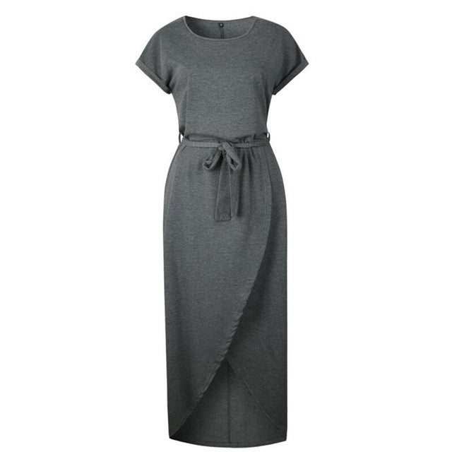2018 Summer Short Sleeve Bodycon Party Dress Plus Size Sexy Women Long Maxi Boho Dress Elegant Female Korean Style Midi Dress