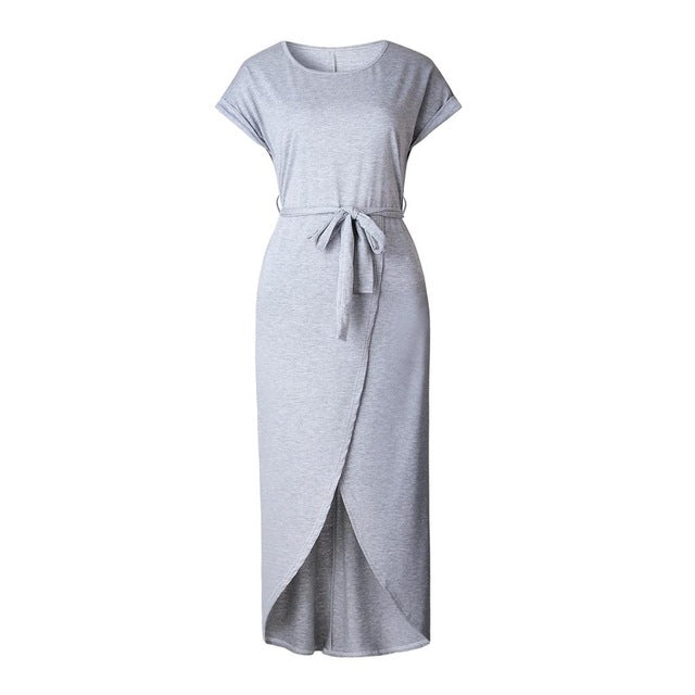 2018 Summer Short Sleeve Bodycon Party Dress Plus Size Sexy Women Long Maxi Boho Dress Elegant Female Korean Style Midi Dress