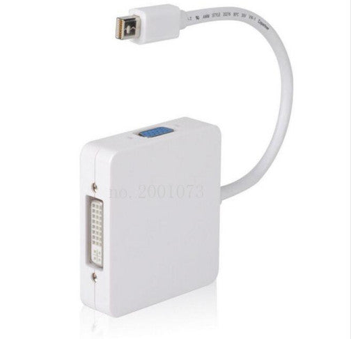 3 In 1 Thunderbolt Mini Display Port MINI DP Male To HDMI DVI VGA Female Adapter Converter Cable For Apple MacBook Air Pro MDP