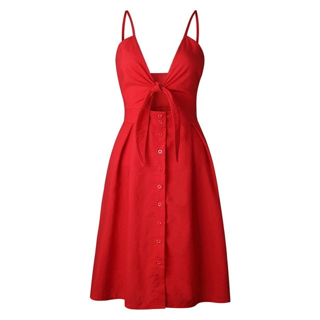 CALOFE Sexy Party Dress Women Sexy Bodycon Ladies Sundress Spaghetti Strap Backless Bandage Dress Female V-Neck Printed Dresses