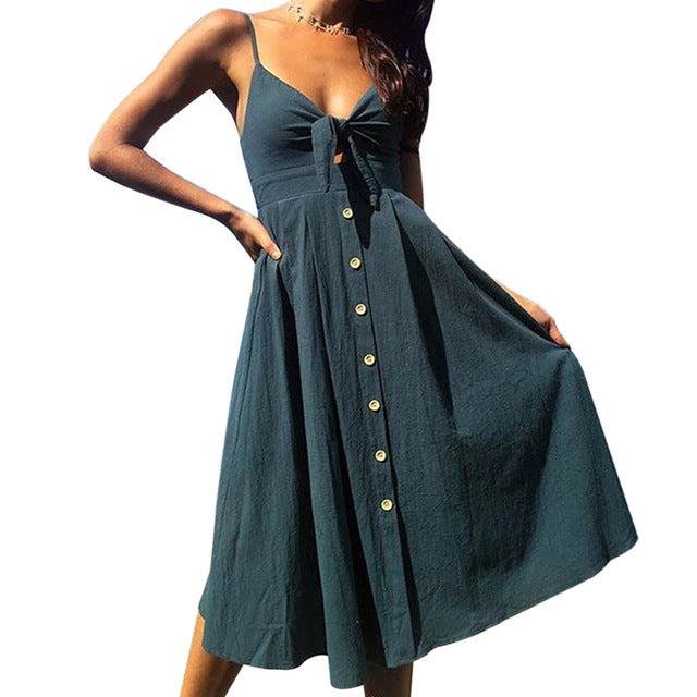 CALOFE Sexy Party Dress Women Sexy Bodycon Ladies Sundress Spaghetti Strap Backless Bandage Dress Female V-Neck Printed Dresses