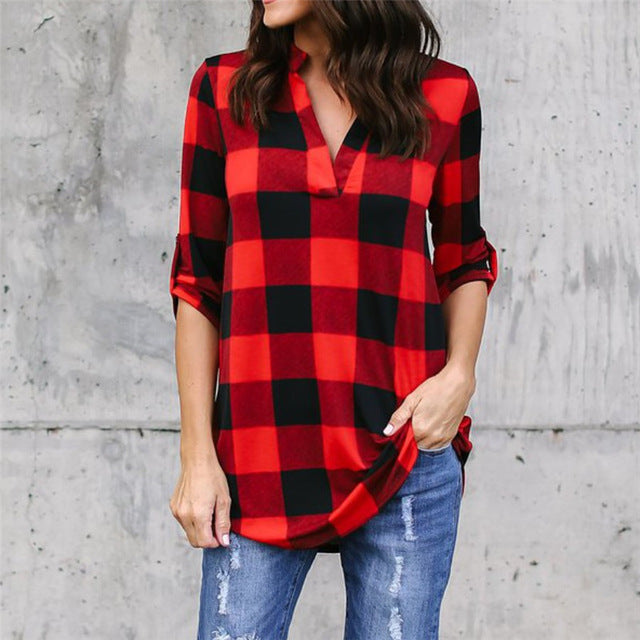 Fashion Plaid tshirt Plus Size XXXXL 5XL Summer T Shirt Women Clothes Tunic Camisetas Mujer Tops Casual Grid T-Shirt Top Tee