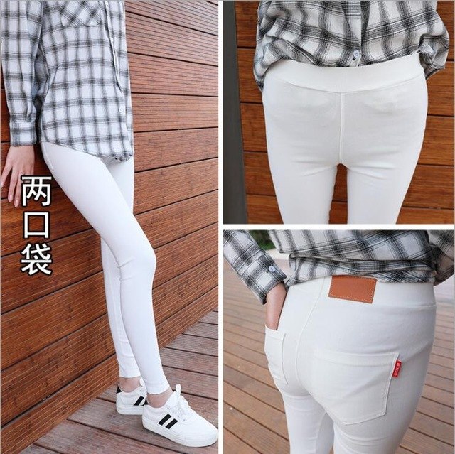 Fashion Women Casual Stretch Denim Jeans Leggings Jeggings Pencil Pants Black thickening Skinny Leggings Jeans Womens Clothing