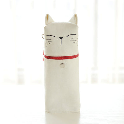 Kawii cat pen & pencil bag Cartoon kitty big storage bag case holder Organizer stationery Office School supplies F504
