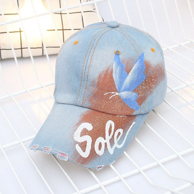 LANHUIFD Women's Cap Baseball Cap Embroidered Embroidery Flower Snapback Female Cap Cowboy casquette femme gorras mujer