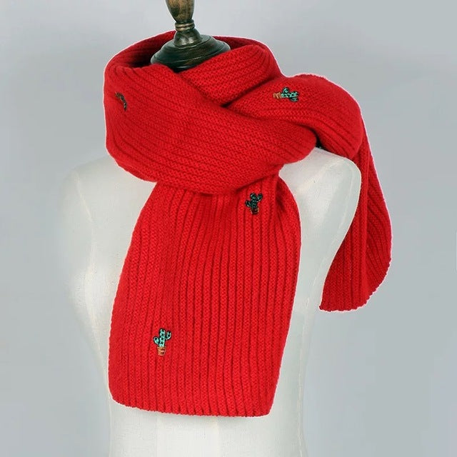 Mingjiebihuo New fashion scarf female winter Korean students wild knit long thick warm Harajuku style small fresh wool collar