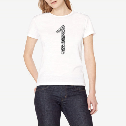 Porzingis Female T-shirt Tops Arabic Numerals 0-9 Printed Women Cotton Fingerprint Fit Tee Harajuku Women T Shirt Drop Shipping