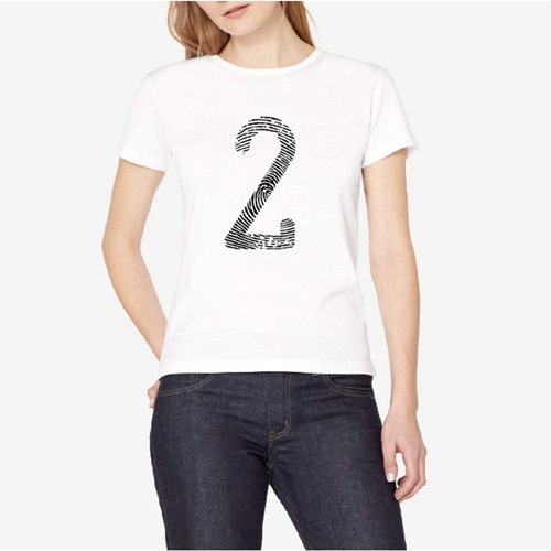 Porzingis Female T-shirt Tops Arabic Numerals 0-9 Printed Women Cotton Fingerprint Fit Tee Harajuku Women T Shirt Drop Shipping