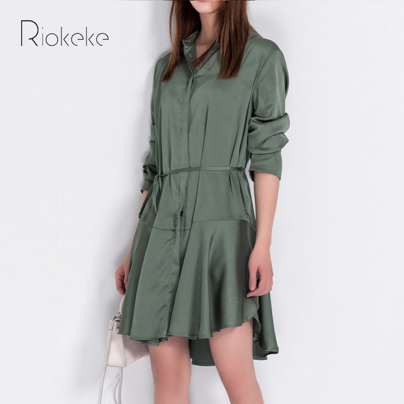 YYFS Brand Spring Summer Printing Beautiful Elegant Girl Women Dresses Boho European Style V Neck Floral Female Shirt Dress