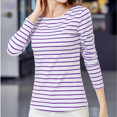 T Shirt Female Short Sleeve Stripped Summer Women Clothes 2018 Women's Clothing Casual T-Shirts Top Cotton Tee Plus Size #B88