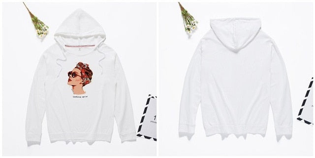 Women T-shirt Cotton Autumn Hooded t-shirt For Women Casual harajuku pink t-shirt fashion camisetas mujer White Cute tops