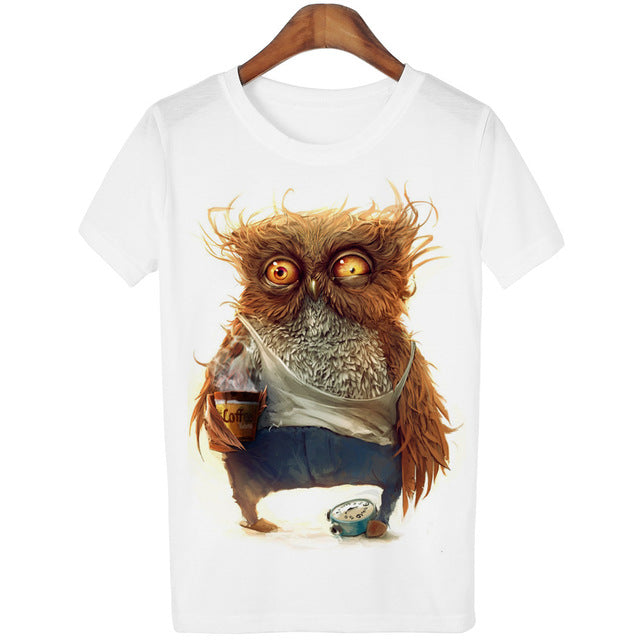 casual fashion summer printed mandarin duck women T shirt animal cotton short sleeve women short sleeve Tshirt tops
