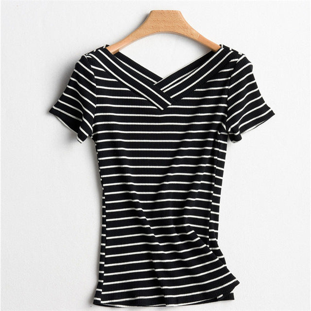 100% Cotton T Shirt Women 2018 Summer Fashion High Quality Knitted Basic T-shirt Female Casual Short Sleeve Tee Shirt Tops #BT1