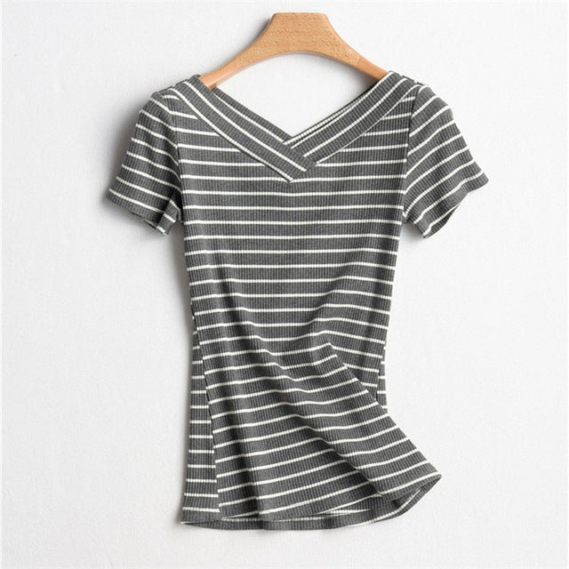 100% Cotton T Shirt Women 2018 Summer Fashion High Quality Knitted Basic T-shirt Female Casual Short Sleeve Tee Shirt Tops #BT1