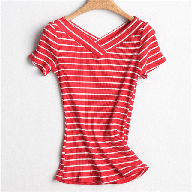 100% Cotton T Shirt Women 2018 Summer Fashion High Quality Knitted Basic T-shirt Female Casual Short Sleeve Tee Shirt Tops #BT1