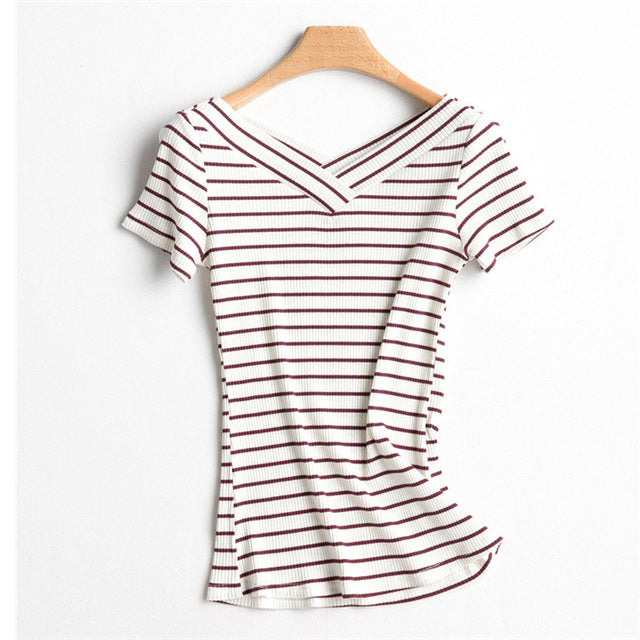 100% Cotton T Shirt Women 2018 Summer Fashion High Quality Knitted Basic T-shirt Female Casual Short Sleeve Tee Shirt Tops #BT1