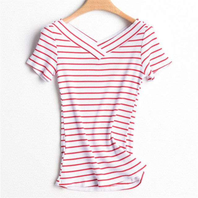 100% Cotton T Shirt Women 2018 Summer Fashion High Quality Knitted Basic T-shirt Female Casual Short Sleeve Tee Shirt Tops #BT1