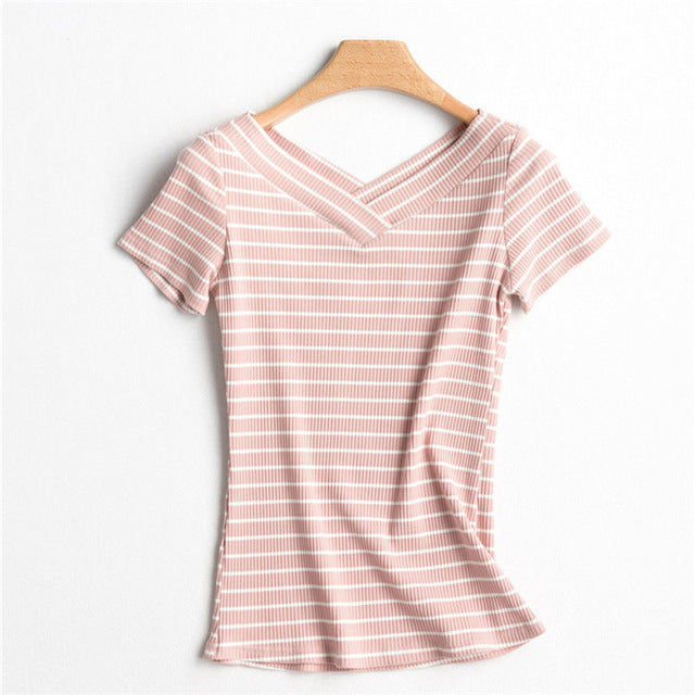 100% Cotton T Shirt Women 2018 Summer Fashion High Quality Knitted Basic T-shirt Female Casual Short Sleeve Tee Shirt Tops #BT1