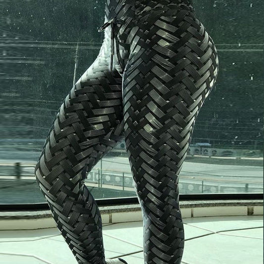 2018 new gothic women's leggings light black striped stitching print leggings gyms fitness jogger high waist hip women leggings