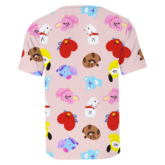 Bangtan Boys 3D T shirt Women Summer Anime Short Sleeve T-shirts BTS Funny Cartoon Printing Tops and Tees For Men and Women