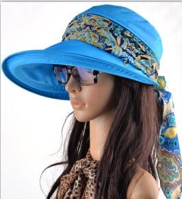 Free shipping 2018 summer hats for women chapeu feminino new fashion visors cap sun collapsible anti-uv hat 6 colors