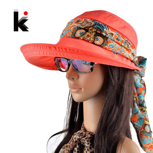 Free shipping 2018 summer hats for women chapeu feminino new fashion visors cap sun collapsible anti-uv hat 6 colors