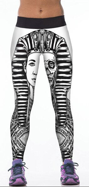 High Waist Workout Leggings 3d Print Skull Legging Push Up Breathable Spandex Fitness Clothing Sporting Leggins Women Pants