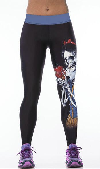 High Waist Workout Leggings 3d Print Skull Legging Push Up Breathable Spandex Fitness Clothing Sporting Leggins Women Pants