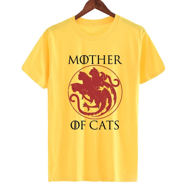 Hillbilly New Fashion T-shirt Casual Mother of Cats Casual Funny Tees Tshirts Tops & Tees Short Sleeve Women's Black T Shirts