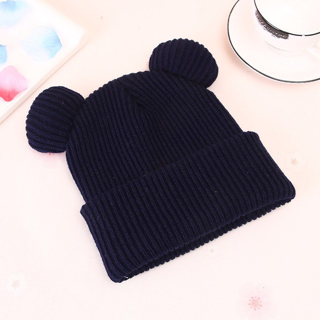 JYBHYX 1pcs Hat Female Winter Caps Hats For Women Devil Horns Ear Cute Crochet Braided Knit Beanies Hat Warm Cap Hat 5801
