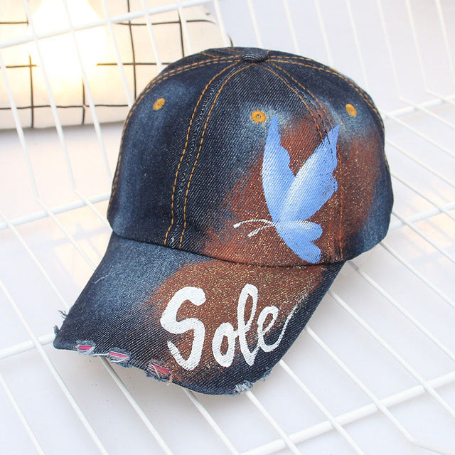 LANHUIFD Women's Cap Baseball Cap Embroidered Embroidery Flower Snapback Female Cap Cowboy casquette femme gorras mujer