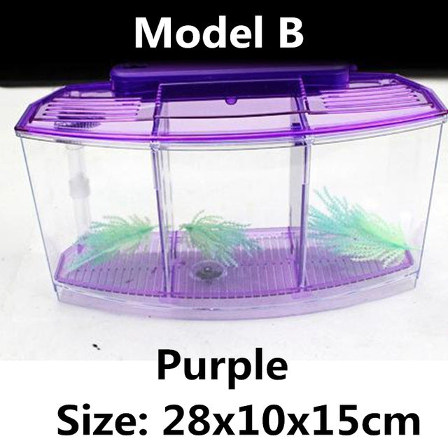 Mini Aquarium Fish Tank USB Aquarium With LED Lamp Light LCD Display Screen and Clock Fish Tank Aquarium Fish Tanks 2 Models