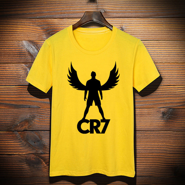 New Custom Made CR7 shirt Cristiano Ronaldo Wings JUVENTUS Graphic TopTees Shirt