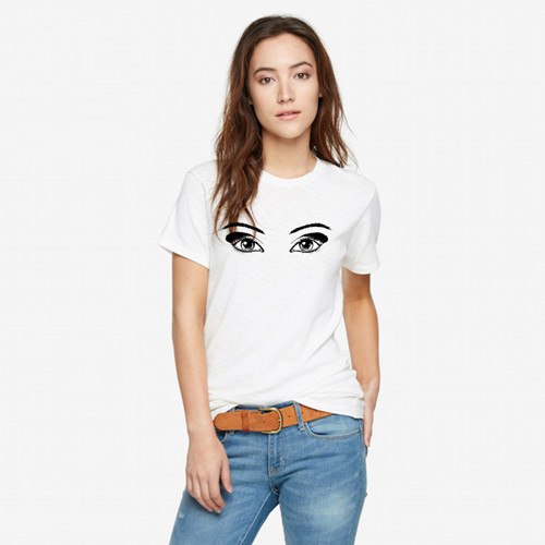 Porzingis Female T-shirt 2018 Facial Expression Printed T-Shirt Short Sleeve Casual Tops Funny Hipster Women T Shirts