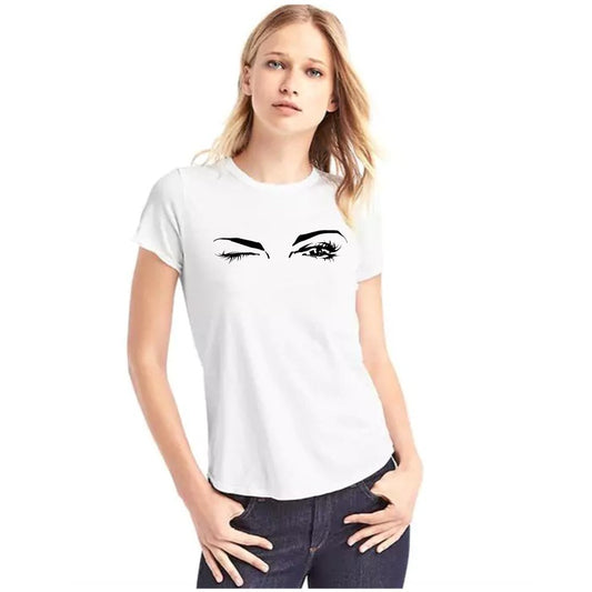 Porzingis Female T-shirt 2018 Facial Expression Printed T-Shirt Short Sleeve Casual Tops Funny Hipster Women T Shirts