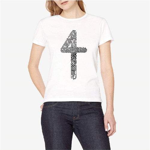 Porzingis Female T-shirt Tops Arabic Numerals 0-9 Printed Women Cotton Fingerprint Fit Tee Harajuku Women T Shirt Drop Shipping