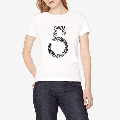 Porzingis Female T-shirt Tops Arabic Numerals 0-9 Printed Women Cotton Fingerprint Fit Tee Harajuku Women T Shirt Drop Shipping