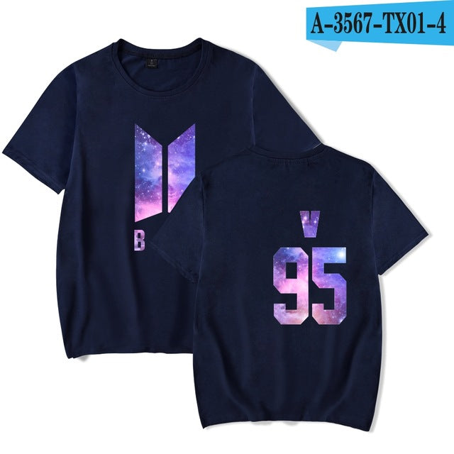 SMZY BTS Kpop Short Sleeve Womens Tee Shirts Korea Pop Idol Bangtan Hip Hop Tshirt Women Cotton Summer Fans T-shirt Women Casual