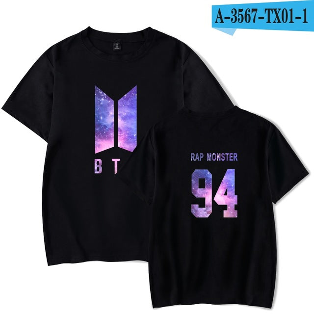 SMZY BTS Kpop Short Sleeve Womens Tee Shirts Korea Pop Idol Bangtan Hip Hop Tshirt Women Cotton Summer Fans T-shirt Women Casual