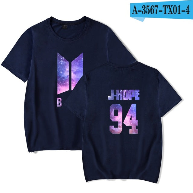 SMZY BTS Kpop Short Sleeve Womens Tee Shirts Korea Pop Idol Bangtan Hip Hop Tshirt Women Cotton Summer Fans T-shirt Women Casual