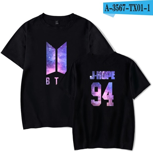 SMZY BTS Kpop Short Sleeve Womens Tee Shirts Korea Pop Idol Bangtan Hip Hop Tshirt Women Cotton Summer Fans T-shirt Women Casual