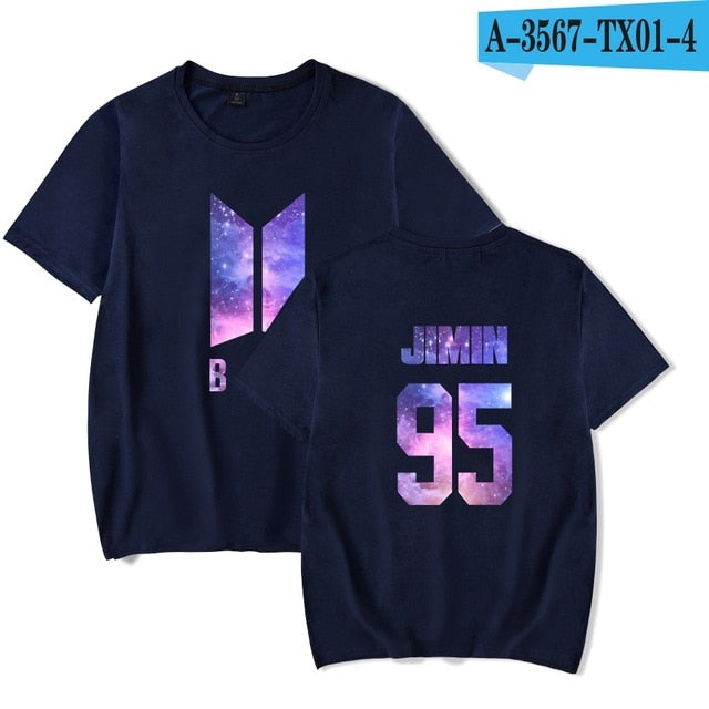 SMZY BTS Kpop Short Sleeve Womens Tee Shirts Korea Pop Idol Bangtan Hip Hop Tshirt Women Cotton Summer Fans T-shirt Women Casual