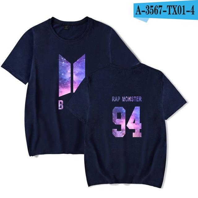 SMZY BTS Kpop Short Sleeve Womens Tee Shirts Korea Pop Idol Bangtan Hip Hop Tshirt Women Cotton Summer Fans T-shirt Women Casual