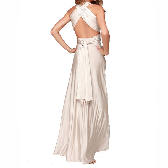 Sexy Phụ Nữ Multiway Bọc Chuyển Đổi Boho Maxi Câu Lạc Bộ Váy Màu Đỏ Bandage Dress Dài Phù Dâu Bên Infinity Robe Longue Femme