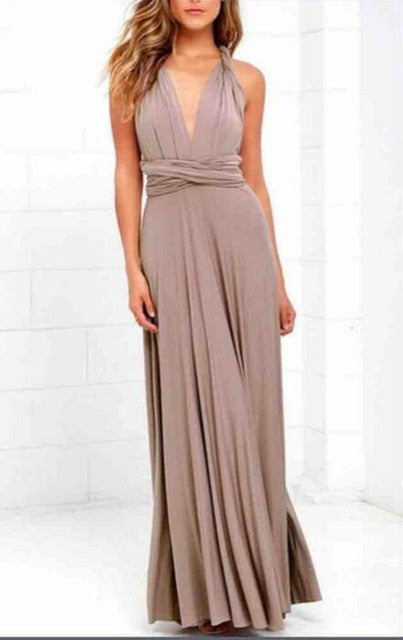 Sexy Phụ Nữ Multiway Bọc Chuyển Đổi Boho Maxi Câu Lạc Bộ Váy Màu Đỏ Bandage Dress Dài Phù Dâu Bên Infinity Robe Longue Femme