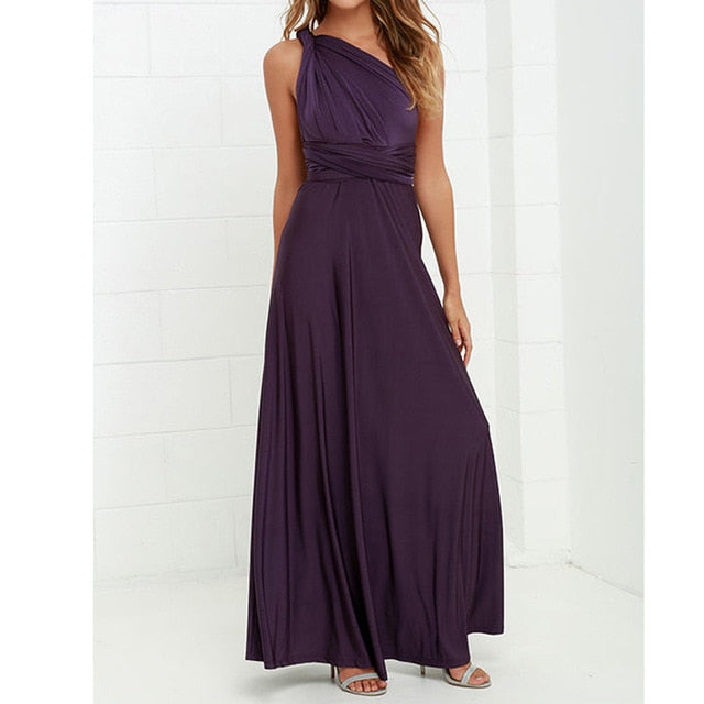 Sexy Phụ Nữ Multiway Bọc Chuyển Đổi Boho Maxi Câu Lạc Bộ Váy Màu Đỏ Bandage Dress Dài Phù Dâu Bên Infinity Robe Longue Femme