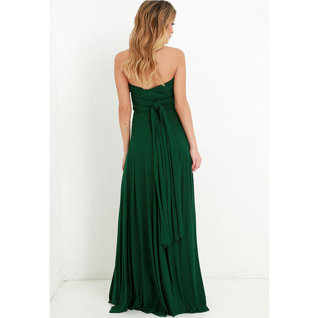 Sexy Phụ Nữ Multiway Bọc Chuyển Đổi Boho Maxi Câu Lạc Bộ Váy Màu Đỏ Bandage Dress Dài Phù Dâu Bên Infinity Robe Longue Femme