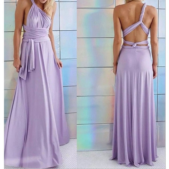 Sexy Phụ Nữ Multiway Bọc Chuyển Đổi Boho Maxi Câu Lạc Bộ Váy Màu Đỏ Bandage Dress Dài Phù Dâu Bên Infinity Robe Longue Femme
